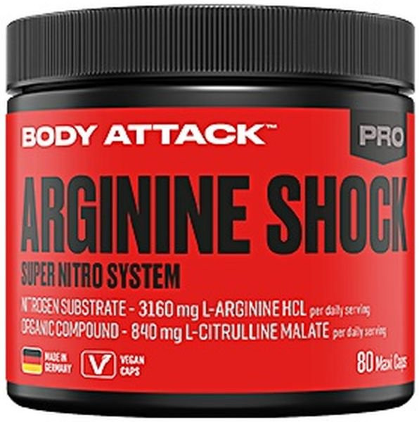 Body Attack Arginine Shock - 80 Kapseln