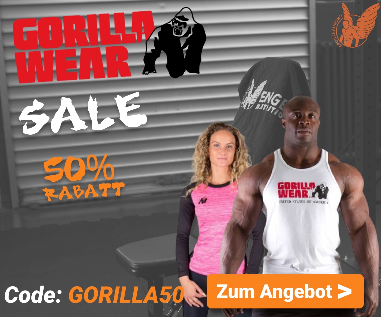 50% Rabatt auf Produkte von Gorilla Wear